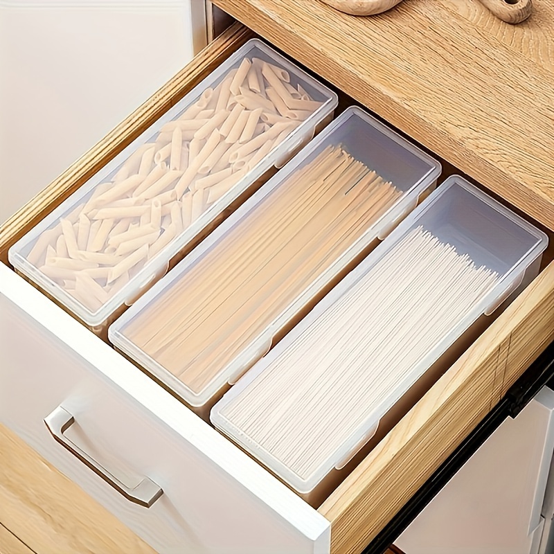 3pcs Large Capacity Clear Plastic Storage Bins - Stackable, Sealable & Food Safe Kitchen Organizer for Fruits, Vegetables, Meats | Includes Lids