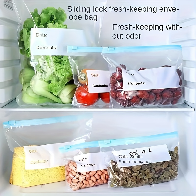 15pcs Leakproof Freezer Bags with Zipper Lock - Reusable, Food Sorting Storage Pouches, Freshness Seal Bags for Fruits, Grains, Vegetables & Meat, Kitchen Organization Essentials, PET Material, Square Shape, Food Preservation Bags | Transparent Design | Reusable Food Bags, Food Storage