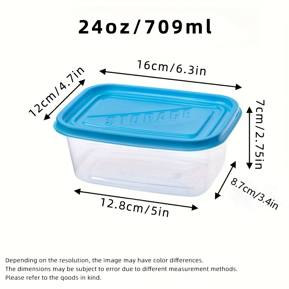 10pcs Stackable Food Storage Container with Lid-Reusable, Free Plastic Lunch Box, Suitable for Grains, Meat, Fruits and Vegetables-Can Be Washed in Dishwasher and Microwave