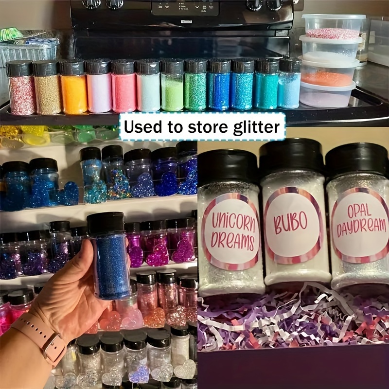 6/12pcs, Storage Containers, 3.5OZ Leakproof Seasoning Containers with Black Screw Lids, Portable Empty Clear Spice Sealing Jars for Spice, Powder, Chili And Salt, Kitchen Organizer And Storage, Kitchen Accessories