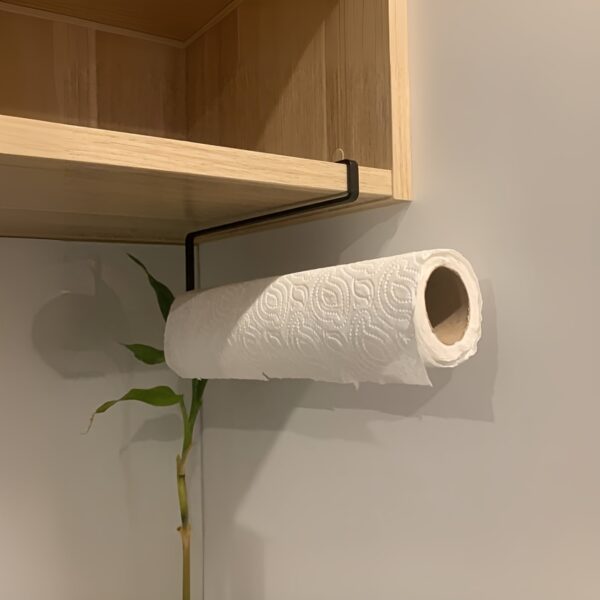 Wall-mounted multi-purpose kitchen organizer, suitable for plastic wrap, dishcloth and aluminum foil dispenser, convenient paper towel holder