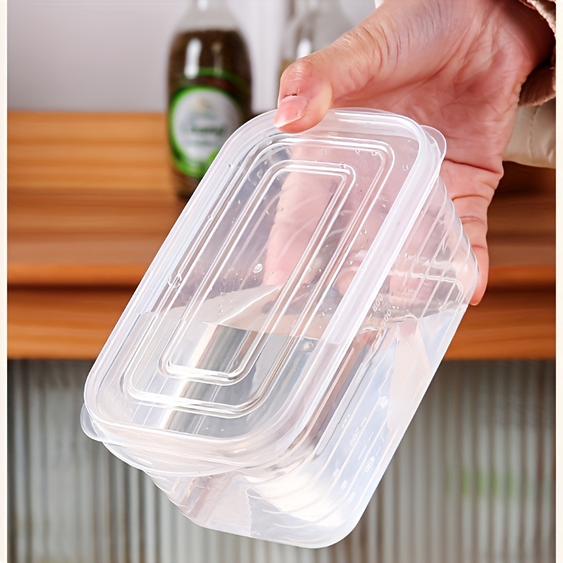 4/6pcs 700ML/24oz Refrigerator Storage Containers, New Fresh Storage Box, Reusable, Multi-Purpose, Airtight, Sealed, Made of Plastic Polypropylene (PP) Material, with Lid, for Meat, Fruit, Vegetable, Travel, Kitchen Food Preservation Storage
