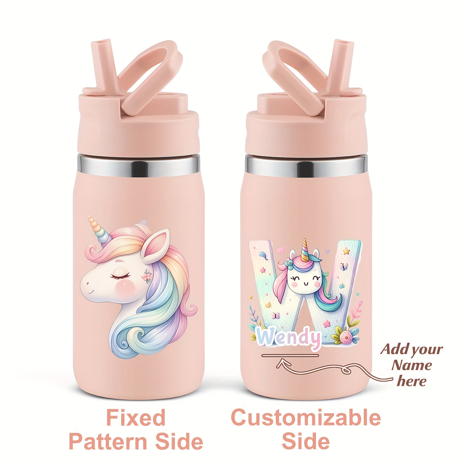 1-pack, Custom 12oz Double-Wall Stainless Steel Insulated Insulated Bottle Bottle with 3D Printed Unicorn Design for Back-to-School Season Gift - Image 34