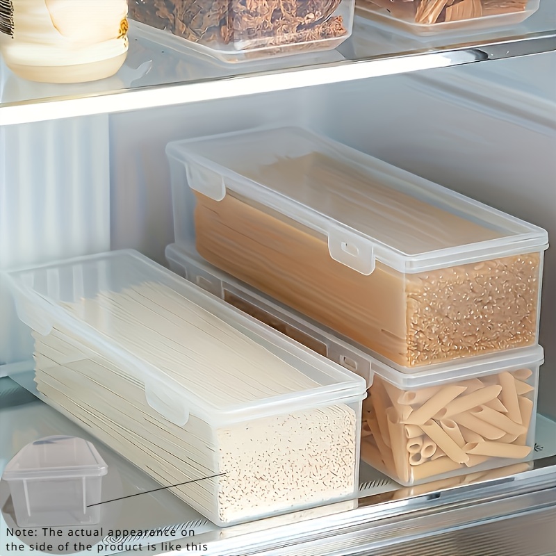 3pcs Large Capacity Clear Plastic Storage Bins - Stackable, Sealable & Food Safe Kitchen Organizer for Fruits, Vegetables, Meats | Includes Lids