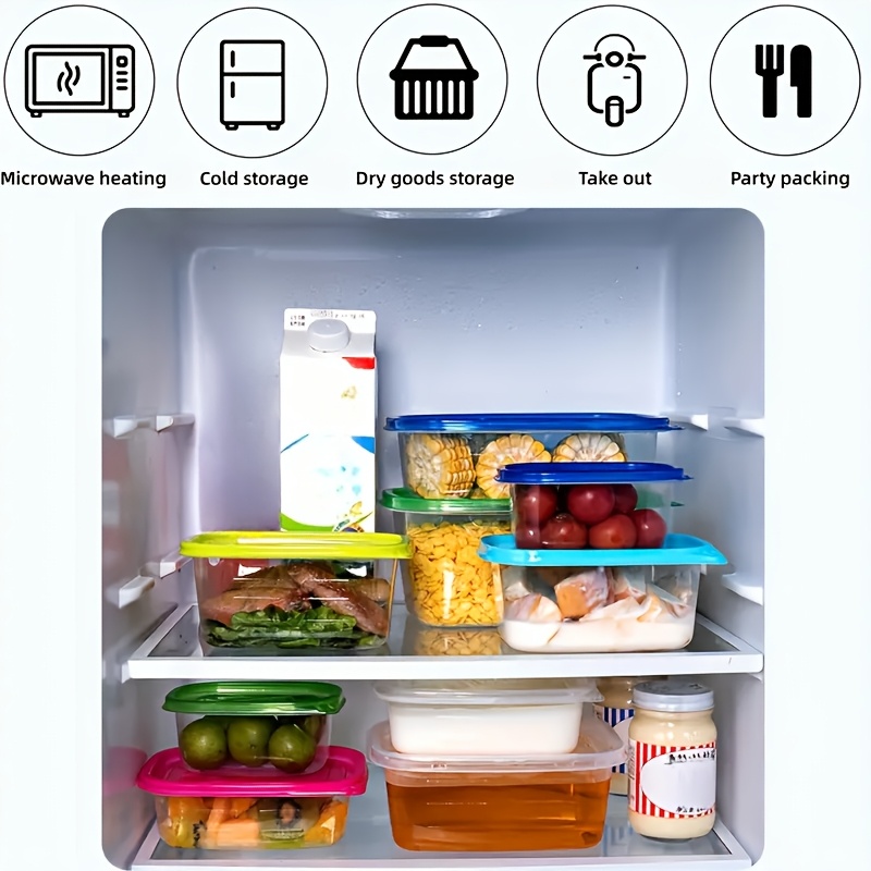 10pcs Lunch Box, Rectangular Disposable High-Grade Food Packing Lunch Box, Stackable And Reusable Food Storage Box, Used to Store Grains, Meat, Fruits And Vegetables, Melaleuca Cake Fruit Fishing, Kitchen Storage Pieces And Storage Items, And Kitchen