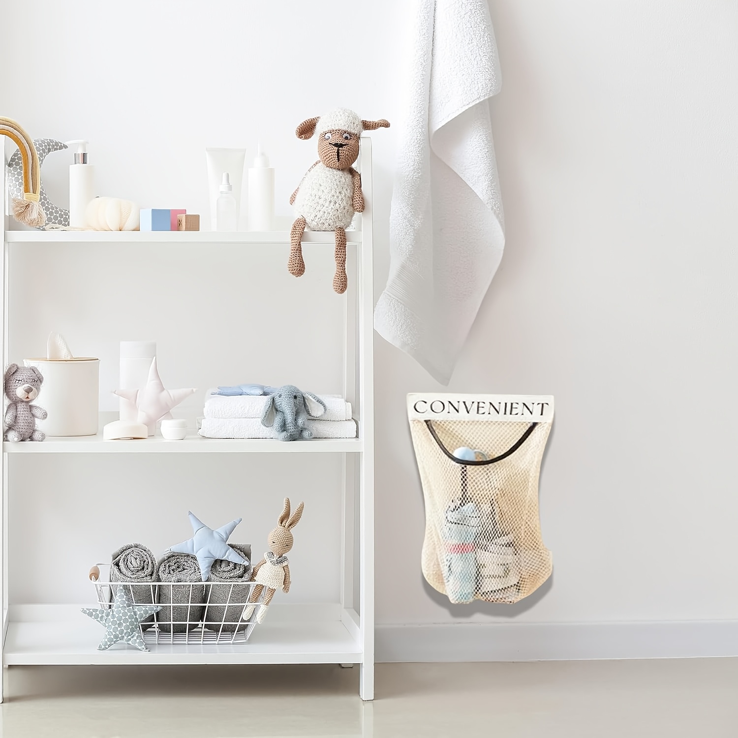 2pcs Wall-Mounted Mesh Garbage Bag Dispenser for Kitchen & Bathroom - Large Capacity Hanging Organizer with Convenient Labels, Plastic Bag Storage Rack for Easy Access and Neat Countertop Organization, Wallmounted Storage | Mesh Design | Sturdy Mesh Bags