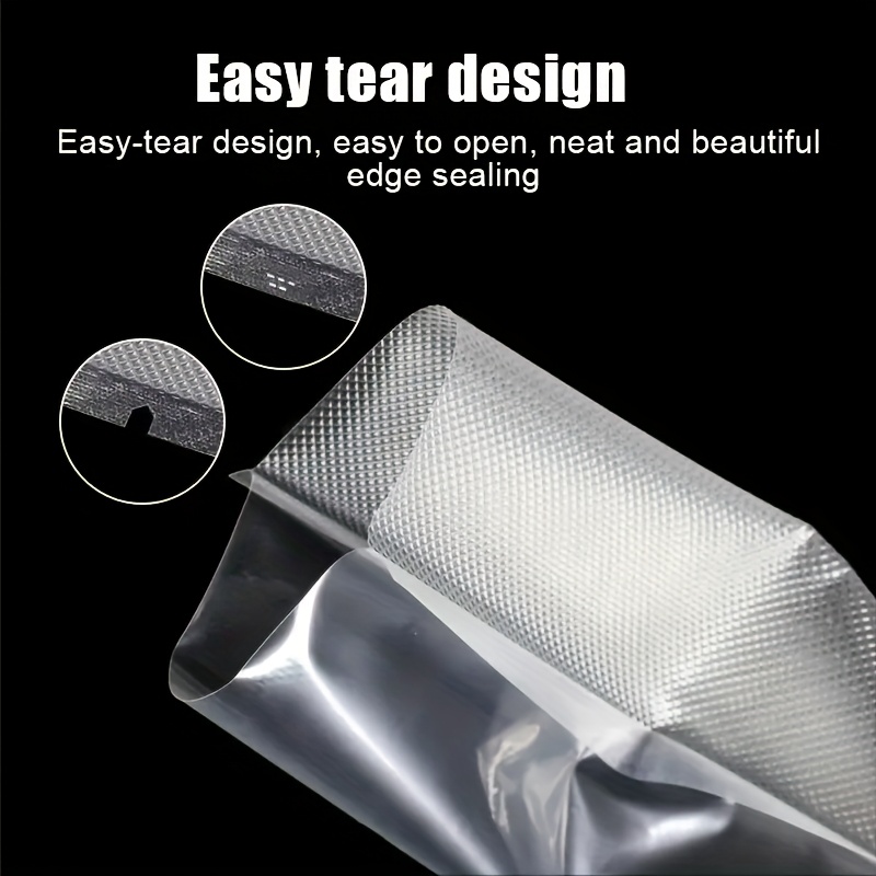 50-Pack Vacuum Sealer Bags, Reusable Food Storage Pouches, No Electricity Needed, Freshness Preservation for Kitchen, Compatible with Vacuum Sealer Machine Accessories