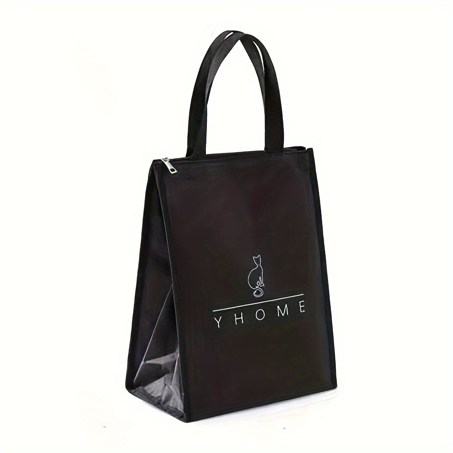 Cute Kitten Insulated Lunch Bag - Portable Bento Box Carrier, Polyester, Rectangular Shape for Students & Kitchen Use, for Return School,back to school