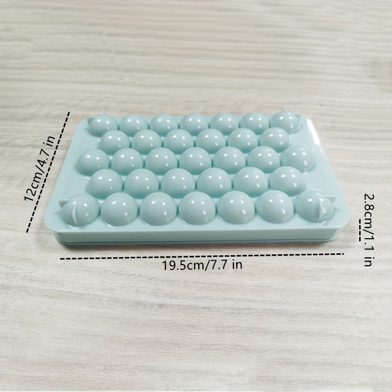 33 Grids Ice Cube Tray, Round Diamond Silicone Mold, Food Grade Plastic Refrigerator Storage Bins with Food Contact Safe - Kitchen Tool Accessories Mold (1pc)