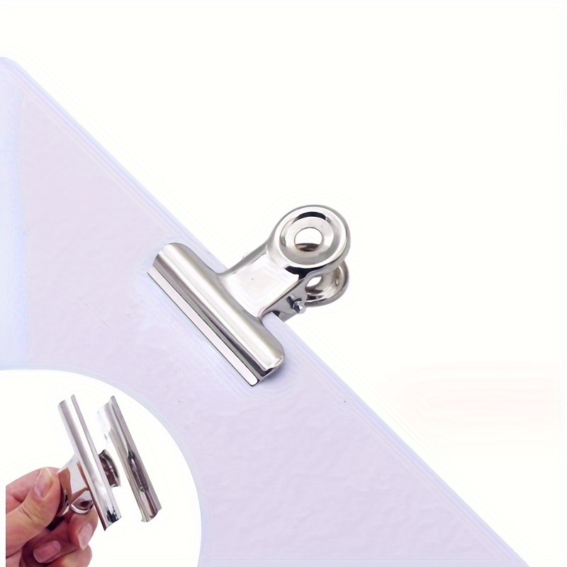 6pcs Food Bag Sealing Clips, Reusable Heavy Duty Stainless Steel Clips, Multipurpose Air Tight Seal Clip, For Office, School And Home Kitchen, Home Organizers And Storage, Home Accessories