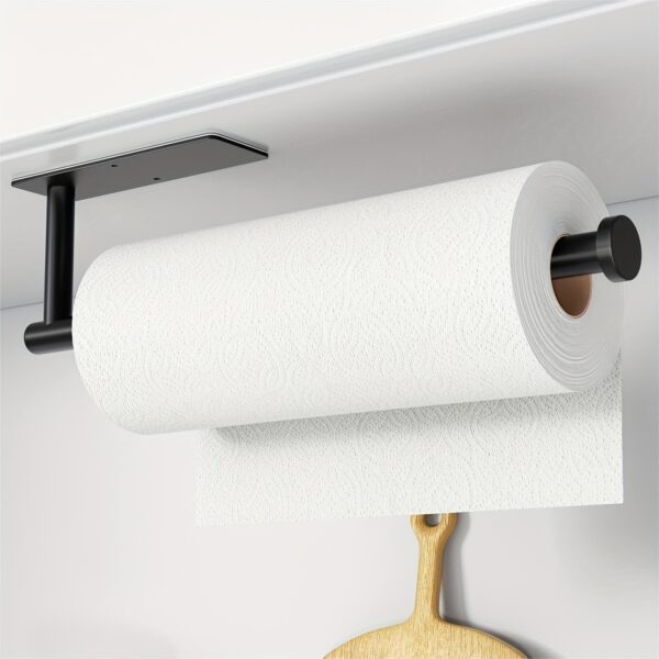 Under-cabinet Paper Towel Holder, Stainless Steel Paper Towel Holder Wall Mounted, Self-adhesive Or Drilled Undercounter Kitchen Paper Towel Holder