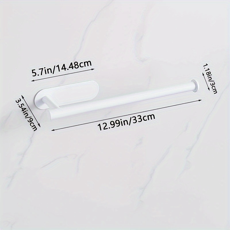 1pc Self-Adhesive Paper Towel Holder Under Cabinet for Kitchen, RV Bathroom Tissue and Towel Holder, Plastic Wrap and Roll Paper Storage Storage Rack, Home Kitchen Bathroom Supplies