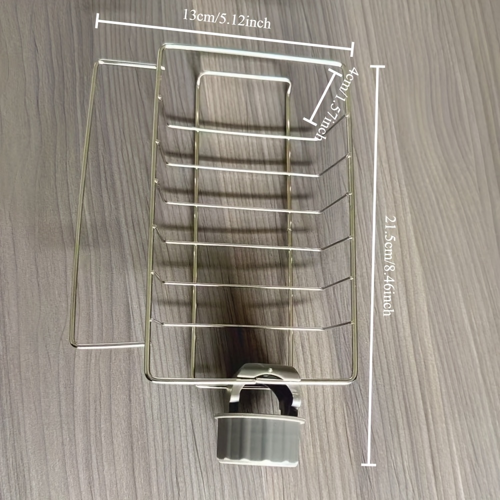 Stainless Steel Kitchen Sink Organizer Rack - Space-Saving Faucet Holder for Sponges, Soap, Towels, and Utensils with Easy Installation and Durable Construction - Image 5