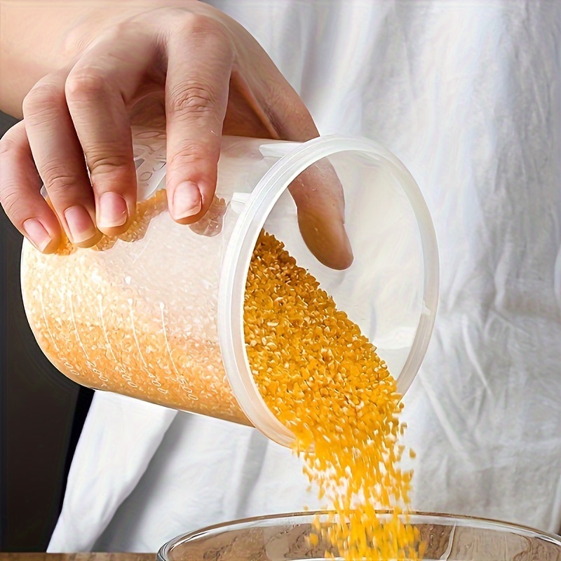 Choose one of 4 sizes, 1pcs Large Airtight Food Storage Containers - Moisture-Proof, Durable Seal, Suitable for Grains and More - Perfect for Kitchen and Fridge Organization