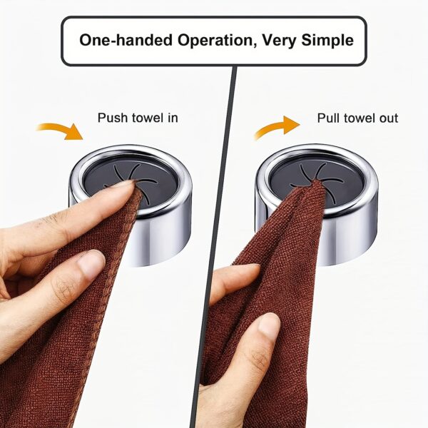 [1/2/4/6pcs Adhesive Towel Hooks] 1/2/4/6pcs Self-Adhesive Kitchen Towel Hooks, Art Deco Style Plastic Dish Cloth Holder, Fixed Wall Mount Towel Rack, No Drill, for Bathroom, Kitchen, Home, Wall, Cabinet, Garage, Towel Racks