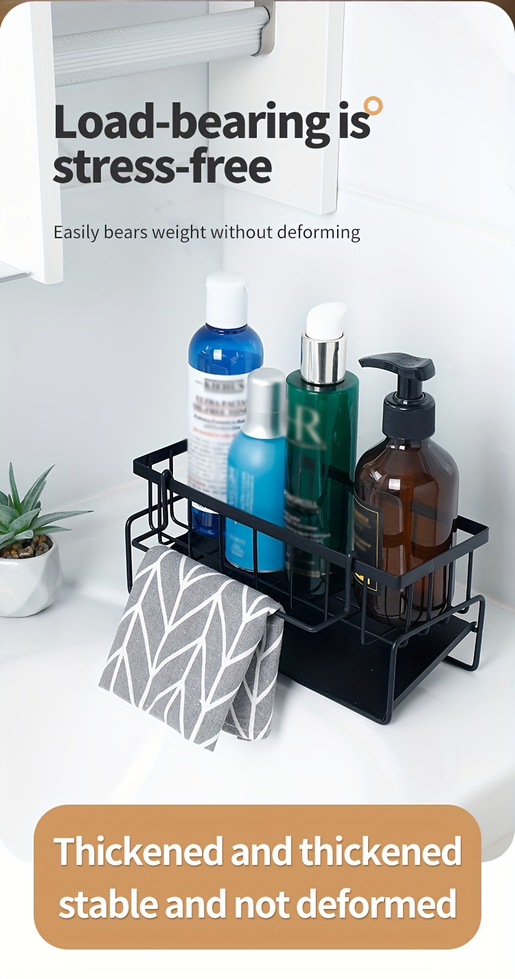 1pc Rag Holder, Sponge Drain Basket, Drain Rack For Sponge, Brush, Towel, Hand, Bathroom And Kitchen Supplies