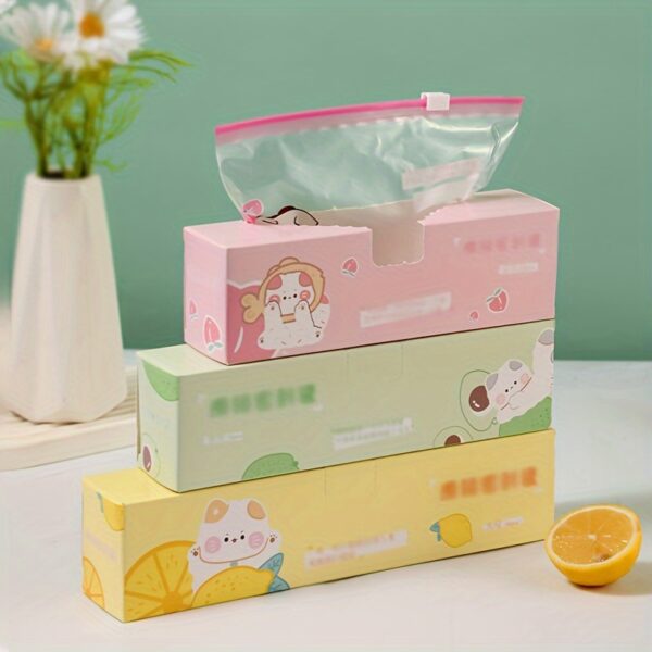 10/15/20pcs, Ziplock Seal Bags, Food Sealing Bags, Self-Sealing Thickened Household Refrigerator Freezer Bags, Airtight Bags, Freshness Bags