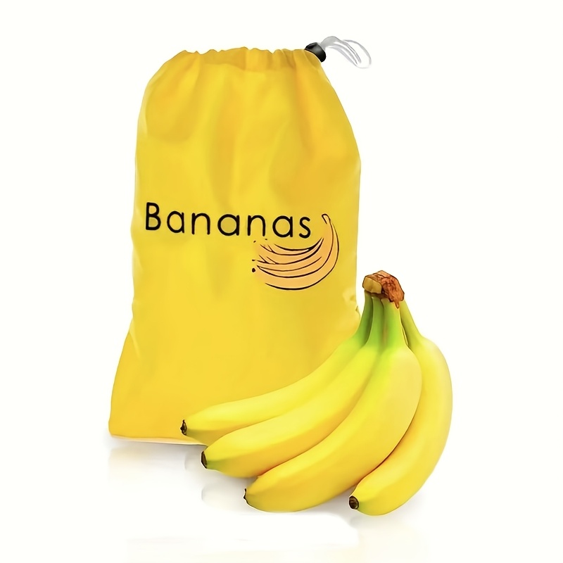 1pc Rectangle Polyester Supermarket Home Banana Fridge Fresh Keeping Storage Bag, Reusable Fruit Vegetable Freshness Aluminum Film Bag, Food Safety Salad Preservation Box
