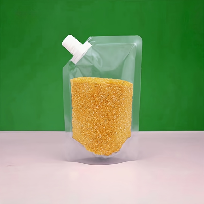 10pcs Storage Bag, Reusable Food Preservation Bag With Output Mouth, Household Transparent Food Sealing Bag, For Rice, Flour, Nuts, Grain And Miscellaneous, Kitchen Organizers And Storage, Kitchen Accessories