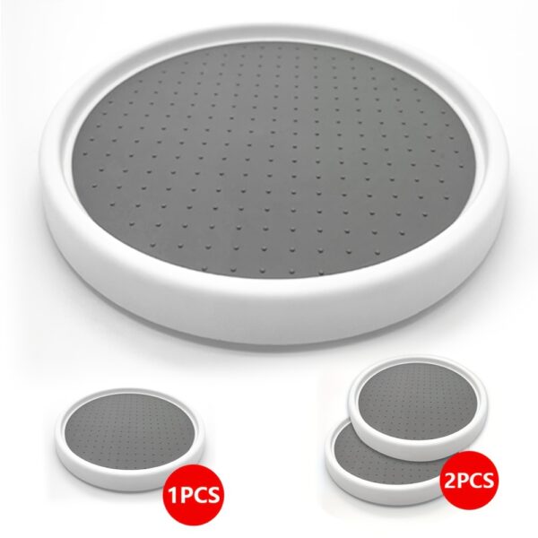Set of 1 Or 2 Lazy Susan Organizers, 25.4 cm in Size, Featuring a Non-Slip Turntable Rack Suitable for Organizing And Storing Items in Cabinets, Pantries, Kitchens, Refrigerators, Bathroom Vanities, And Under Sinks, As Well As for Rotating Spice Racks And Other Kitchen Accessories.
