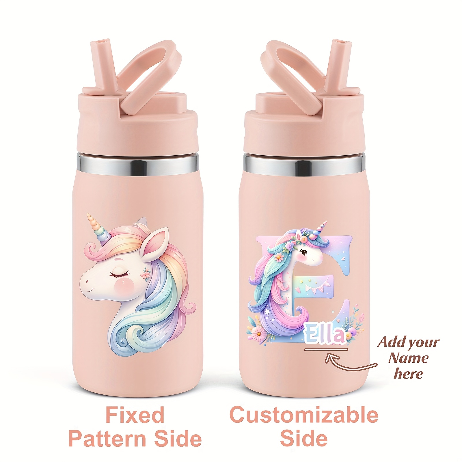 1-pack, Custom 12oz Double-Wall Stainless Steel Insulated Insulated Bottle Bottle with 3D Printed Unicorn Design for Back-to-School Season Gift - Image 11
