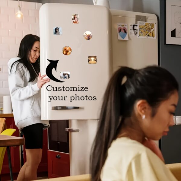 1pc Custom Photo Fridge Magnet - Personalized Magnetic Picture for Home, Mother, Wife - Unique Gift Idea, Special Holiday Keepsake & Party Decoration