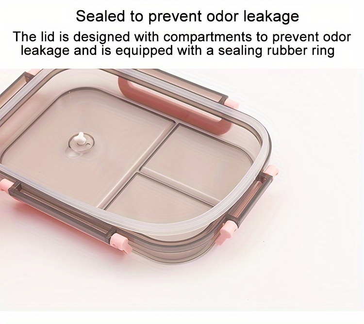 Multi-functional double-layer lunch box food-grade PP material plastic lunch box students portable sealed compartment lunch box travel takeaway lunch box kitchen restaurant storage container back to school