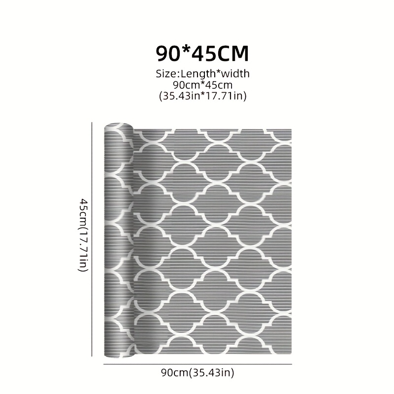 1 Roll of PEVA Drawer Liner - Easy-Clean, Durable Kitchen Cabinet & Refrigerator Liner, Customizable DIY Cutting, for Kitchen Cabinets, Tabletops & Fridge Liners - Versatile Storage Boxes & Accessories, Kitchen Organizers And Storage, Shelf Liners for Kitchen Cabinet