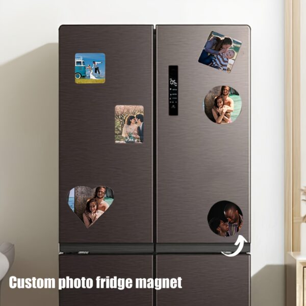A Customizable Fridge Magnet for Home Kitchens And Dining Rooms, Featuring Personalized Photos. It'S Perfect for Showcasing Important Events Like Weddings, Birthdays, And Parties, And Can Be Used As Gifts Or Home Decor. Suitable for Decorating Homes, Offices, Schools, Cars, Mailboxes, And Lockers, These Decorative Magnets Serve As Reminders And Require No Electricity.