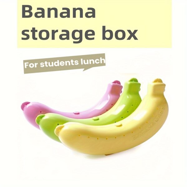 Non-food contact Cute Banana-Shaped Lunch Box for Students & Office Workers - Dishwasher Safe, Durable Plastic, Yellow - Perfect for Travel & Outdoor Meals,back to school lunch bag