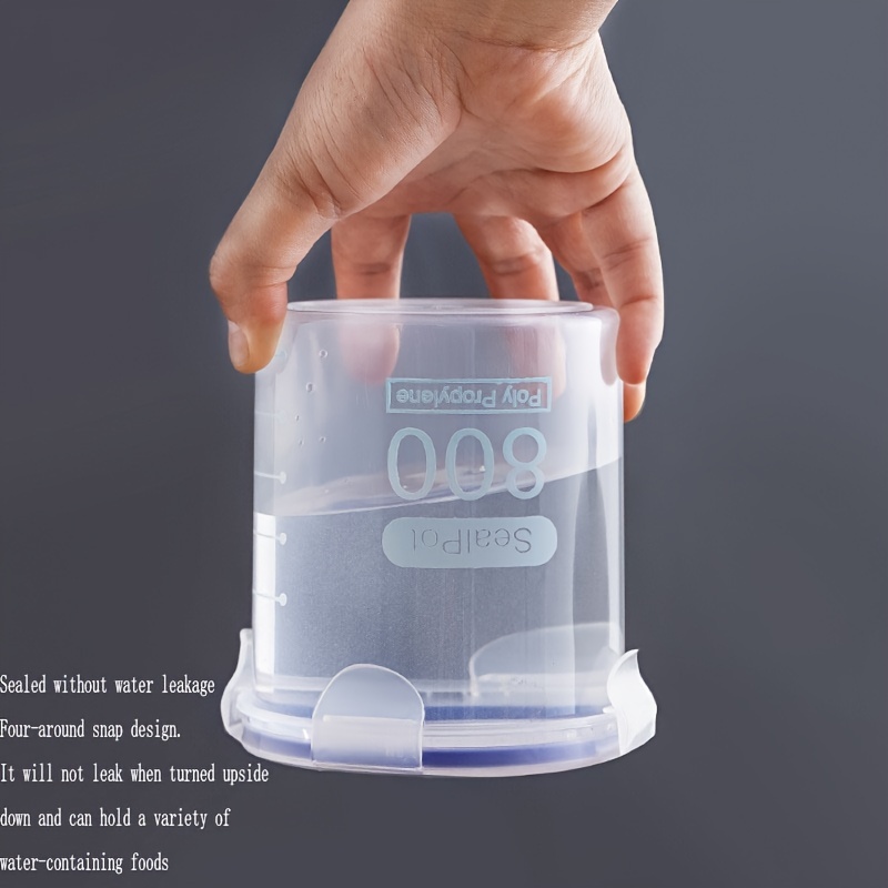 1pc, Large-Bore Transparent Plastic Storage Container, 1000ml, Reusable, Airtight, Moisture-Proof, Pest-Resistant, Round, Flip-Lid, for Kitchen Grains, Nuts, Snacks, Home Organization