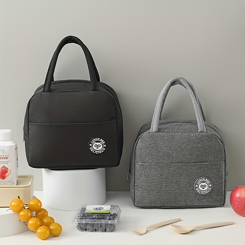 Durable Oxford cloth insulated lunch bag, portable lunch box bag suitable for work, school and outdoor picnic, aluminum foil thickened insulation bag, portable storage bag for picnic school trip, lunch box bag for kitchen storage, Non-food contact,back to school