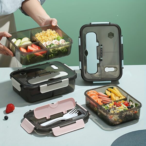 1pc Premium PP Microwave-Safe Lunch Box - BPA-Free, Durable & Leakproof, Easy Clean for Camping, Travel, Home & Office,back to school