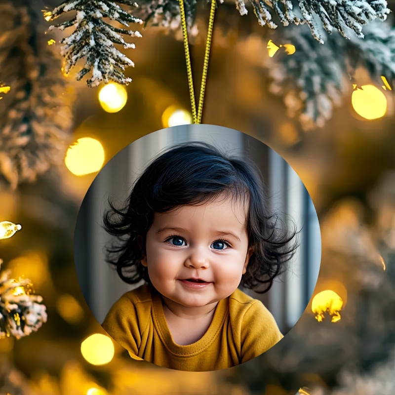 Custom Acrylic Photo Ornament - Personalized Christmas & Holiday Decor, Perfect for Valentine's, Anniversary, Birthday Gifts, Hang Decor