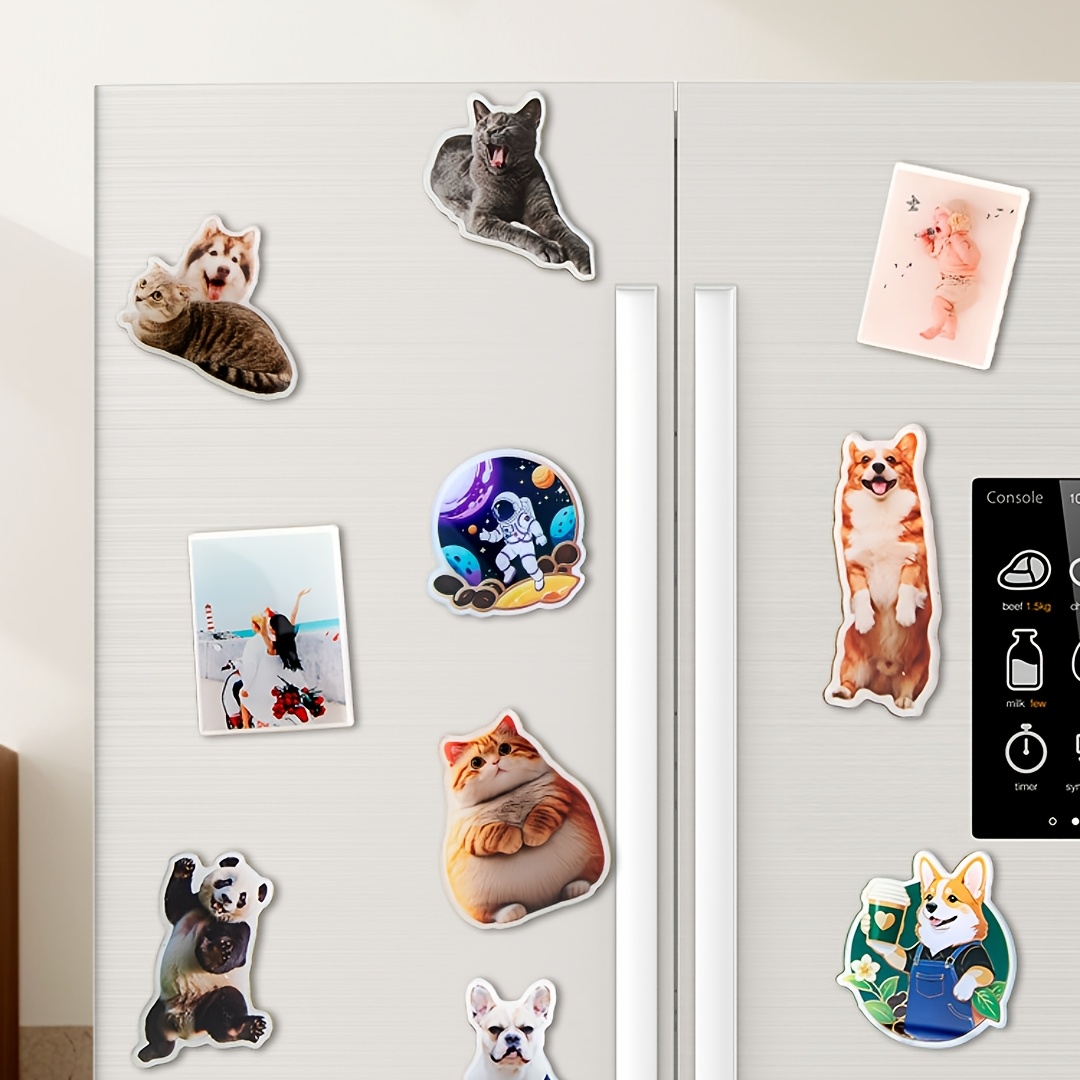 Custom Acrylic Heart-Shaped Refrigerator Magnet, Personalized Photo Fridge Magnet, Versatile Decor for Kitchen, Ideal for Christmas, Halloween, Thanksgiving, St. Patrick'S Day, Valentine'S Day