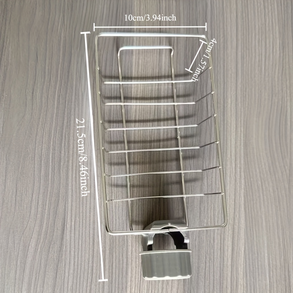 Stainless Steel Kitchen Sink Organizer Rack - Space-Saving Faucet Holder for Sponges, Soap, Towels, and Utensils with Easy Installation and Durable Construction - Image 3