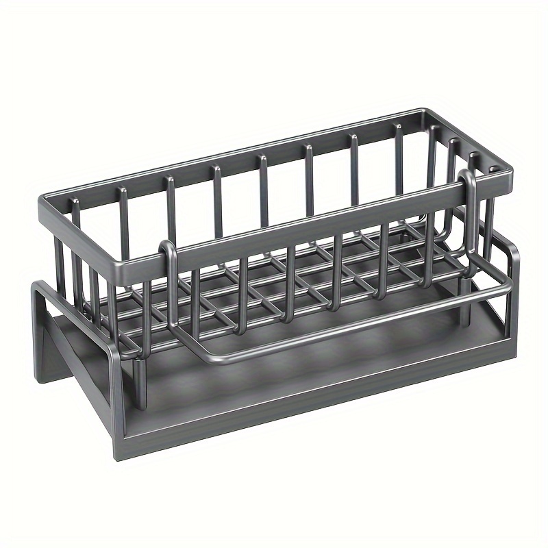 Plastic kitchen sink dish rack, multifunctional towel sponge storage rack, 23.01x11.99 cm, home kitchen space-saving tidy rack. Halloween Christmas must-have storage