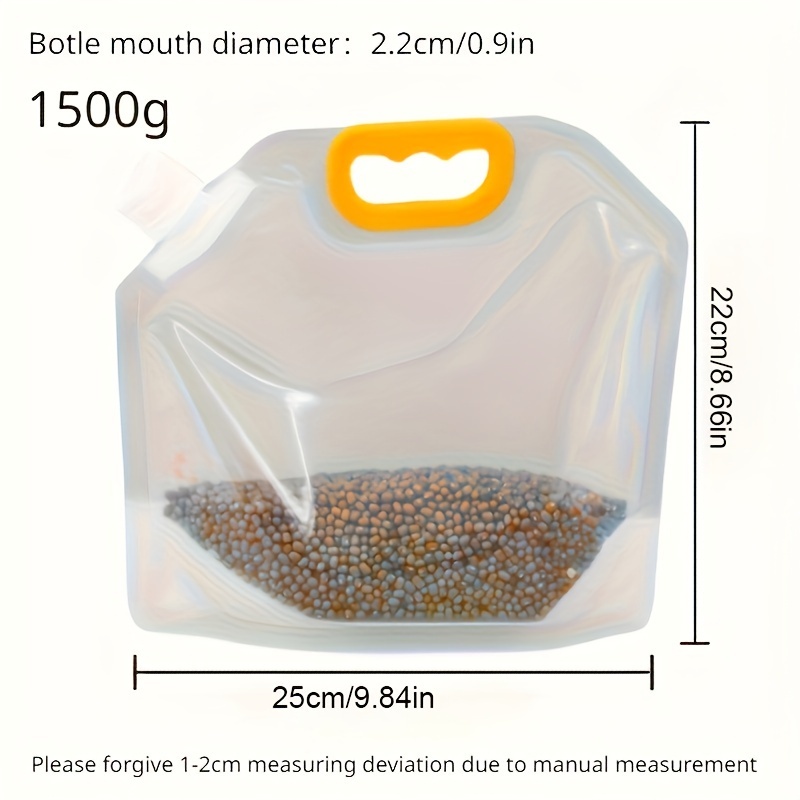 12pcs Reusable Food Storage Bags with Handles & Pour Spouts - Leakproof, Odor-Resistant Freezer Bags for Lunch, Meat, Fruits, Vegetables, Grains - Kitchen Organization Essentials - Image 6