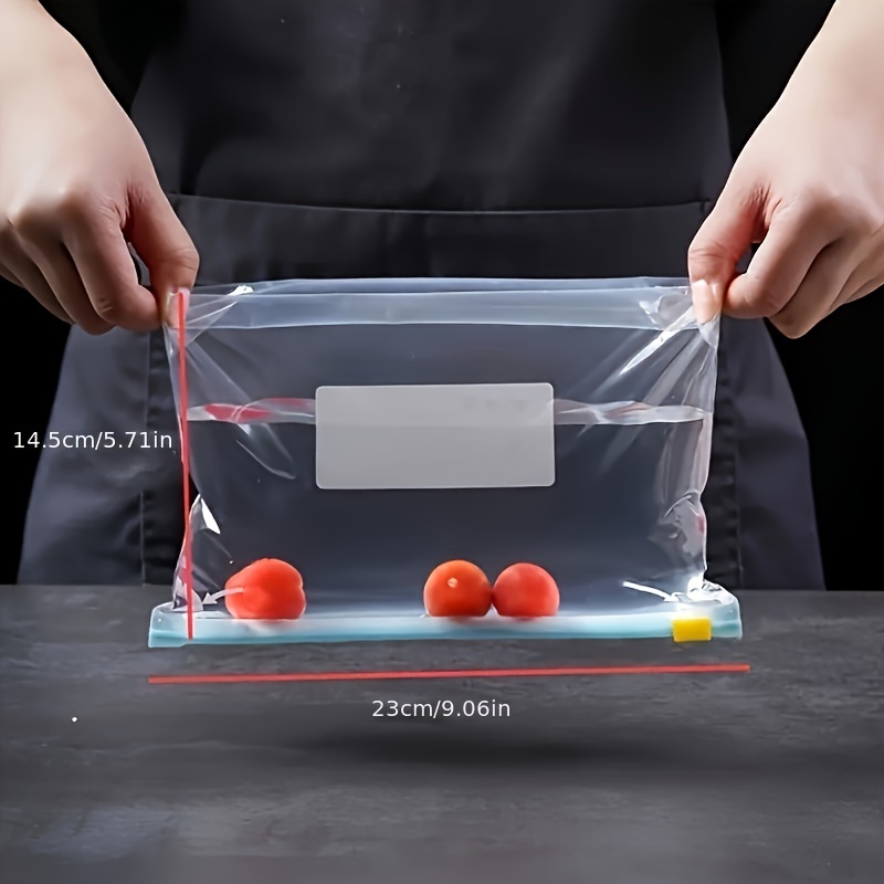 15pcs Leakproof Freezer Bags with Zipper Lock - Reusable, Food Sorting Storage Pouches, Freshness Seal Bags for Fruits, Grains, Vegetables & Meat, Kitchen Organization Essentials, PET Material, Square Shape, Food Preservation Bags | Transparent Design | Reusable Food Bags, Food Storage