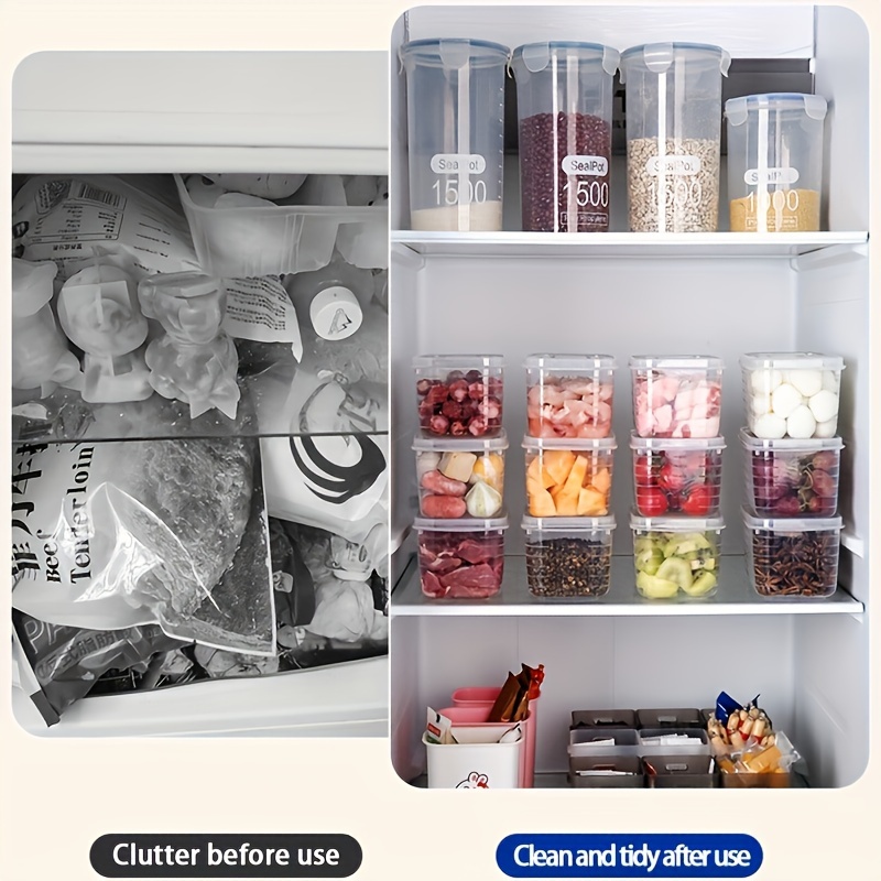 4/6pcs 700ML/24oz Refrigerator Storage Containers, New Fresh Storage Box, Reusable, Multi-Purpose, Airtight, Sealed, Made of Plastic Polypropylene (PP) Material, with Lid, for Meat, Fruit, Vegetable, Travel, Kitchen Food Preservation Storage