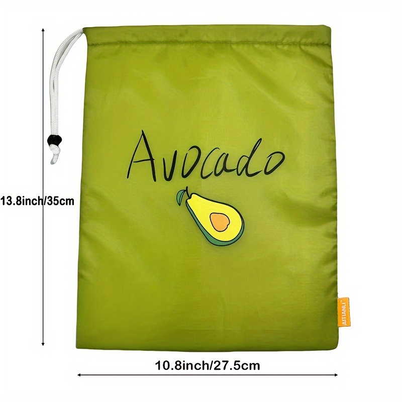 1pc Banana and Lettuce Keeper Bag - Freshness Preservation Nylon Storage Pouch, Large Capacity, Double Stitched, Reusable Food-Safe Organizer