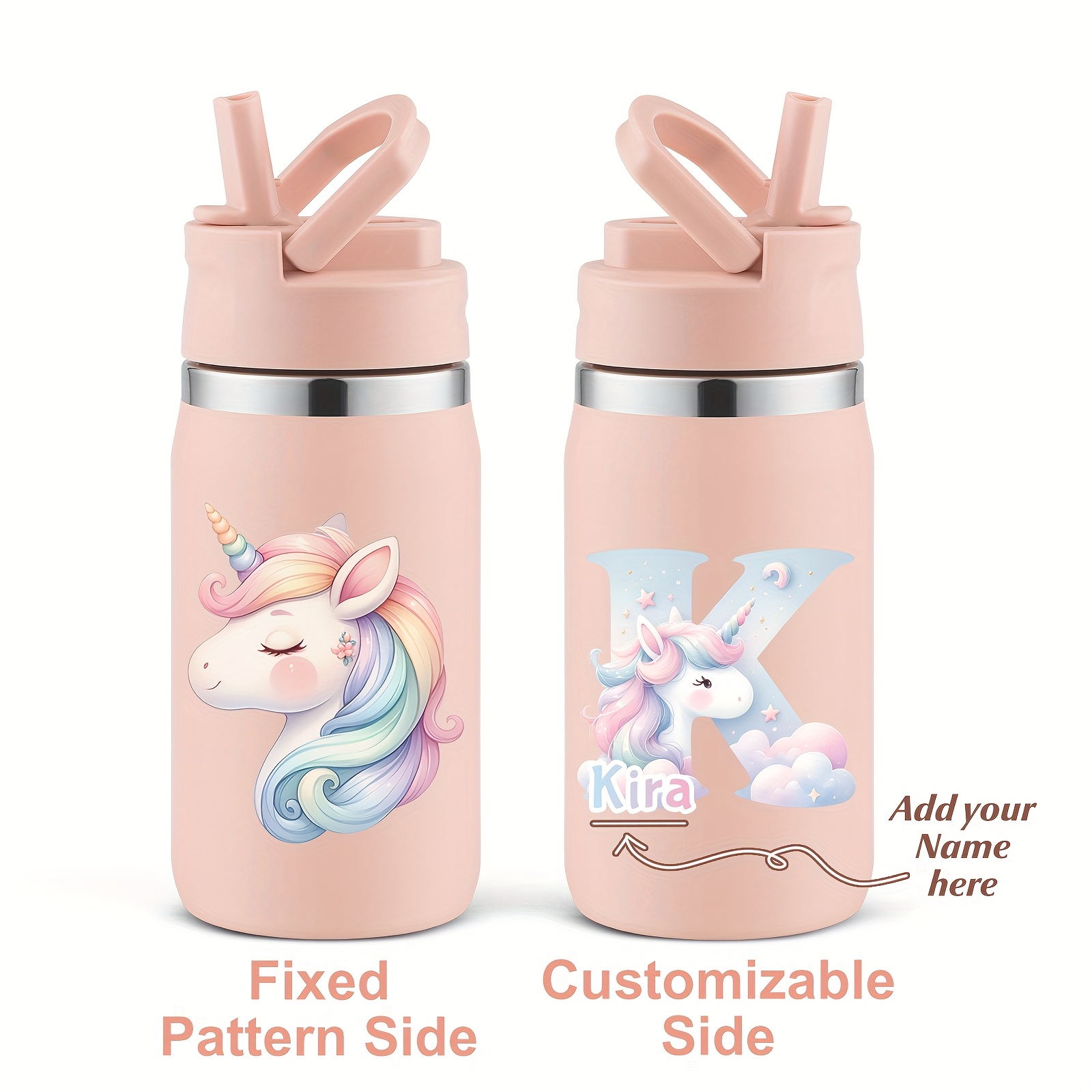 1-pack, Custom 12oz Double-Wall Stainless Steel Insulated Insulated Bottle Bottle with 3D Printed Unicorn Design for Back-to-School Season Gift - Image 22