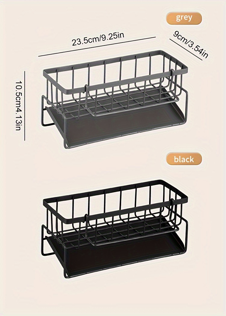 1pc Rag Holder, Sponge Drain Basket, Drain Rack For Sponge, Brush, Towel, Hand, Bathroom And Kitchen Supplies