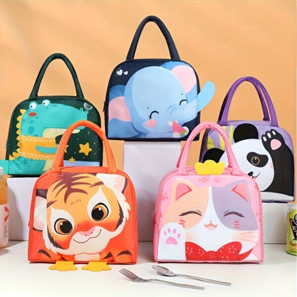 Non-Food Contact 1 New Cartoon Lunch Bag, Thickened Aluminum Foil Carry Tote Bento Bag, Small Handbag Picnic Insulated Food Container Bag,back to school