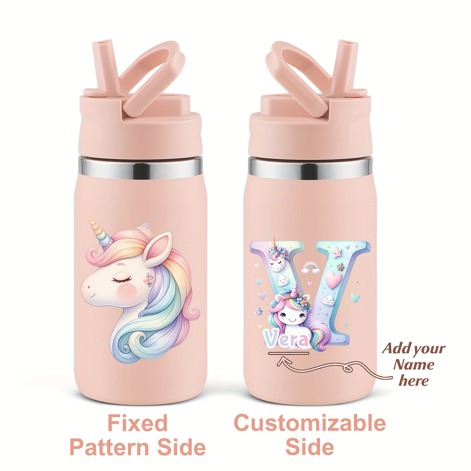 1-pack, Custom 12oz Double-Wall Stainless Steel Insulated Insulated Bottle Bottle with 3D Printed Unicorn Design for Back-to-School Season Gift - Image 33