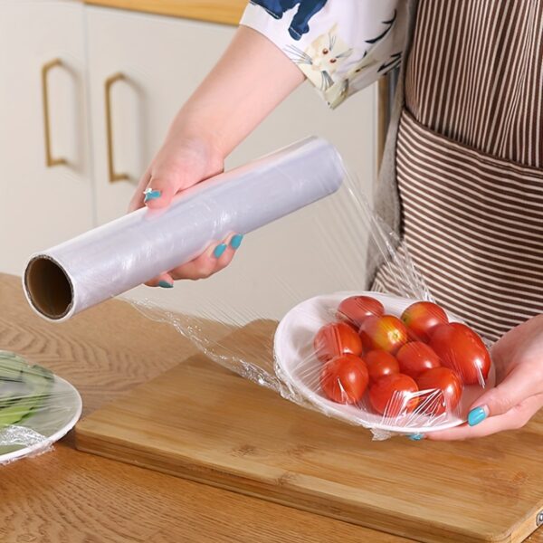 30cm Wide Cling Film Dispenser for Food Storage - Durable Plastic Wrap with Food Contact Safety, Easy Tear Box for Home Use, Freshness Preserving Cover for Meal Prep & Leftovers