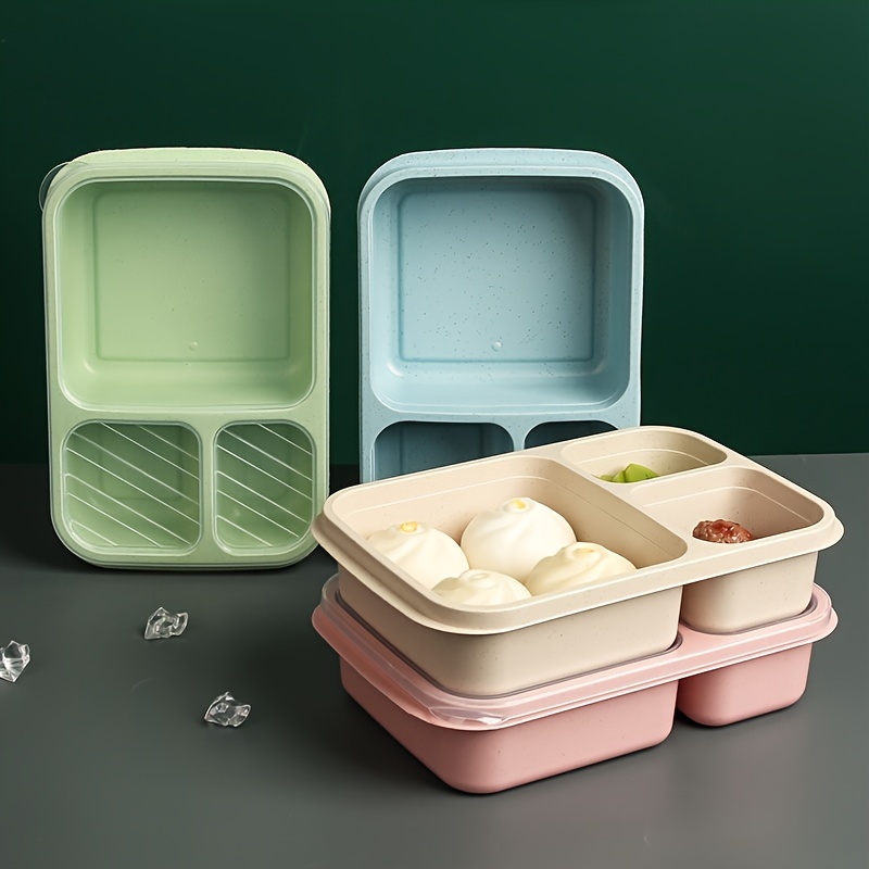 Fresh-Keeping Bento Box - Portable 3-Grid Lunch Container For Outdoor Camping And Picnic