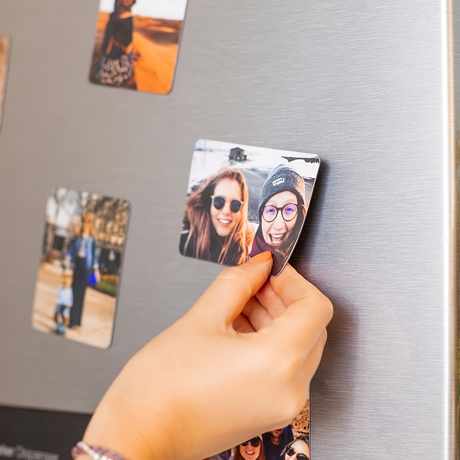 Personalized Photo Magnet - Round & Square, Perfect for Fridge, Office, Kitchen Decor | Ideal Gift for Halloween, Christmas, Valentine's, Thanksgiving, Fridge Magnets