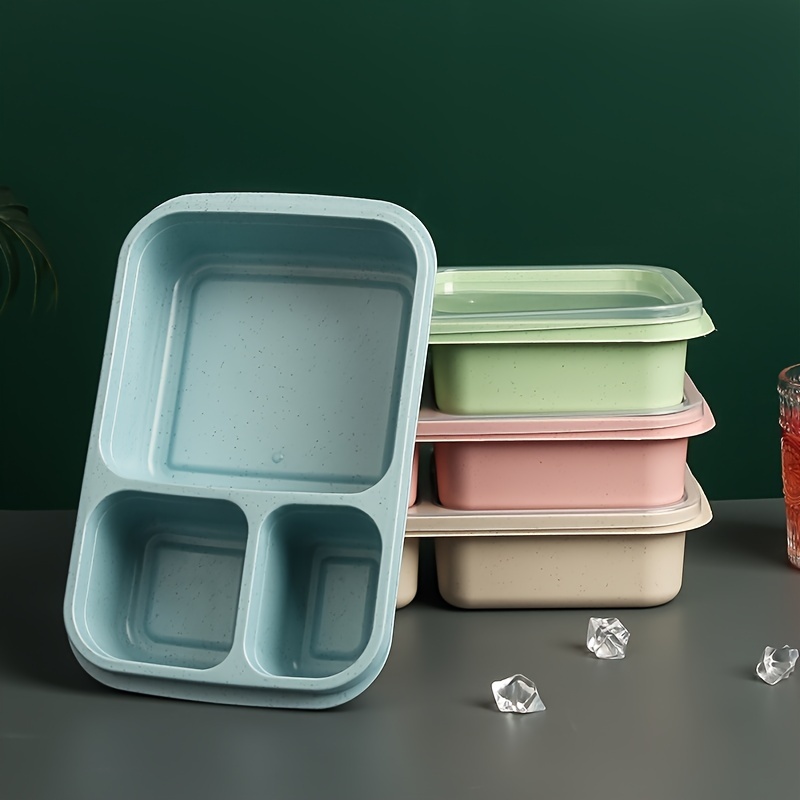 Fresh-Keeping Bento Box - Portable 3-Grid Lunch Container For Outdoor Camping And Picnic