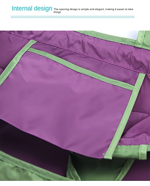 Durable PVC Tote Bag with Folding Drawstring Design - High-Quality, Reusable Shopping Bag in Vibrant Colors (Blue, Green, Pink, Yellow, Purple) - Perfect for Groceries, Travel & Everyday Use